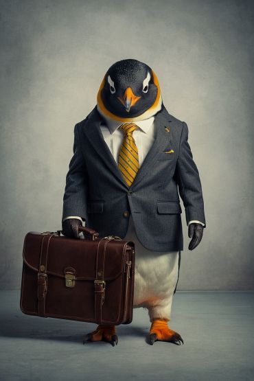 Default a penguin wearing a suit and holding a briefcase 0 1ad91f48